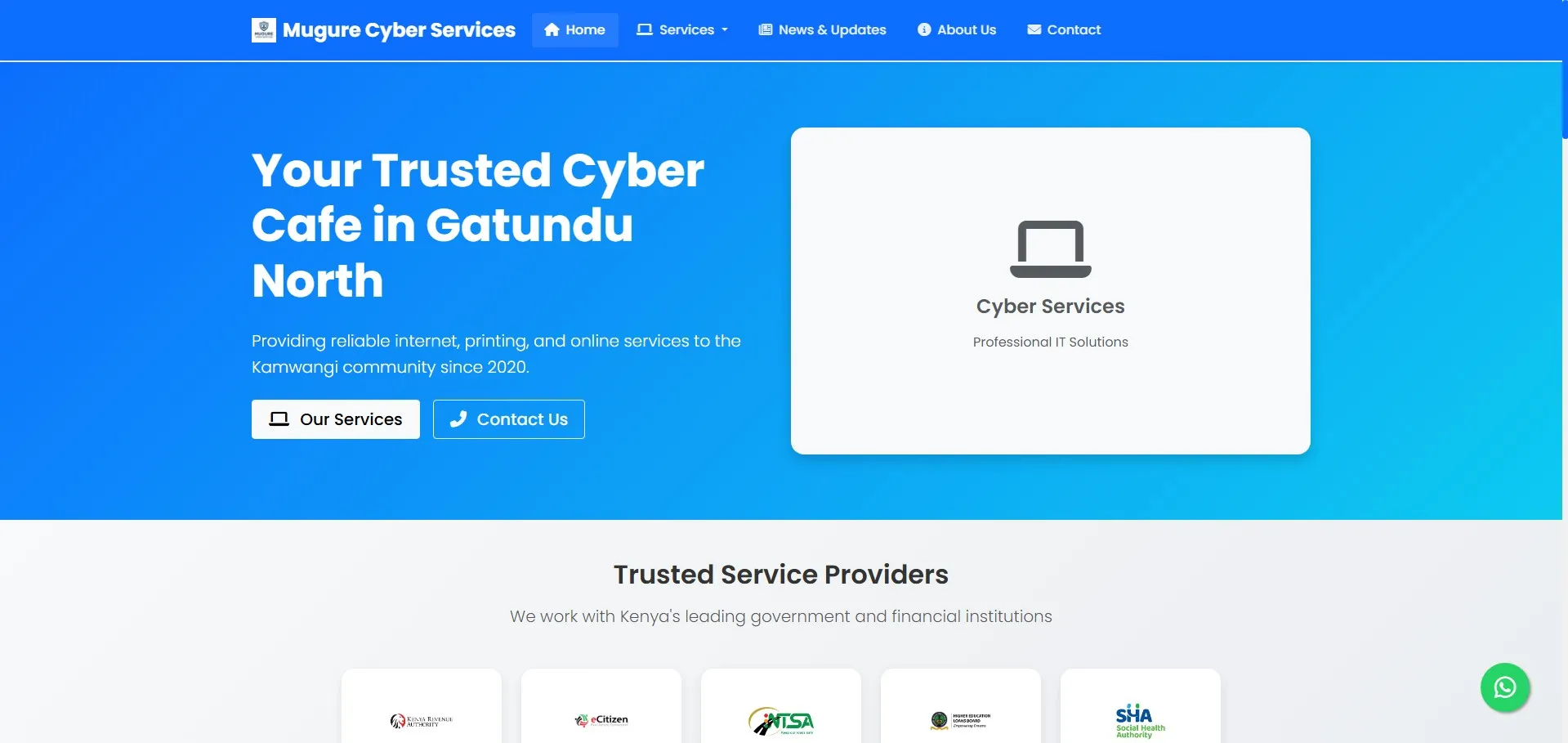 Mugure Cyber Services Portal